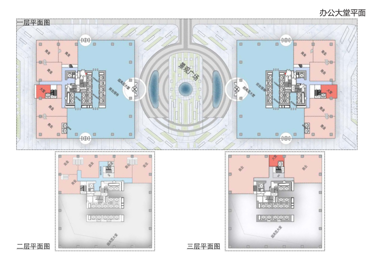 [湖南]超高层办公、人才公寓、商业建筑-办公大堂平面