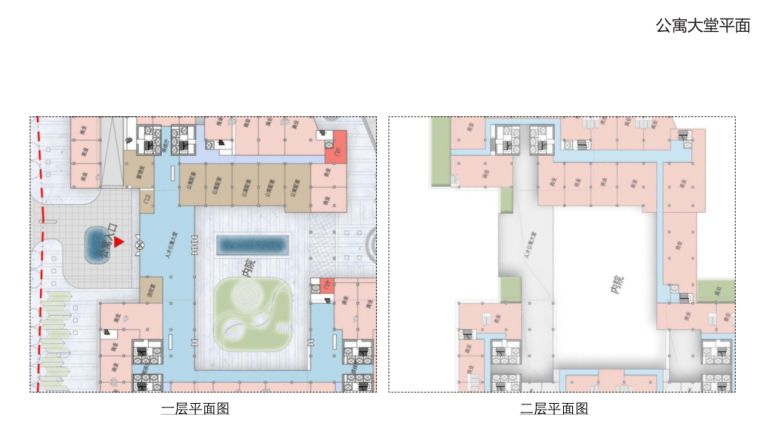 [湖南]超高层办公、人才公寓、商业建筑-公寓大堂平面