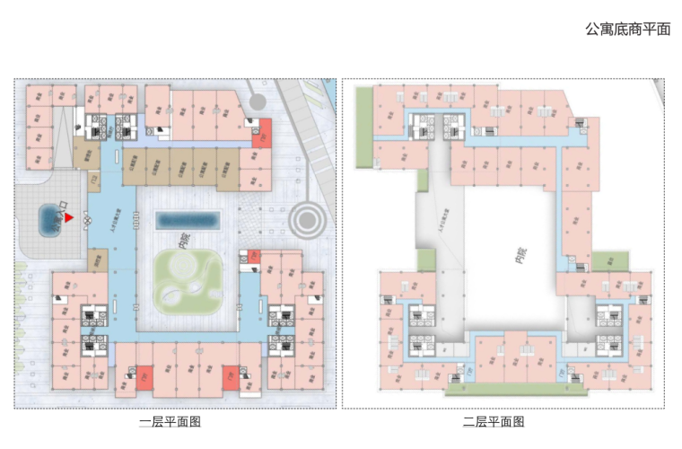 [湖南]超高层办公、人才公寓、商业建筑-公寓底商平面