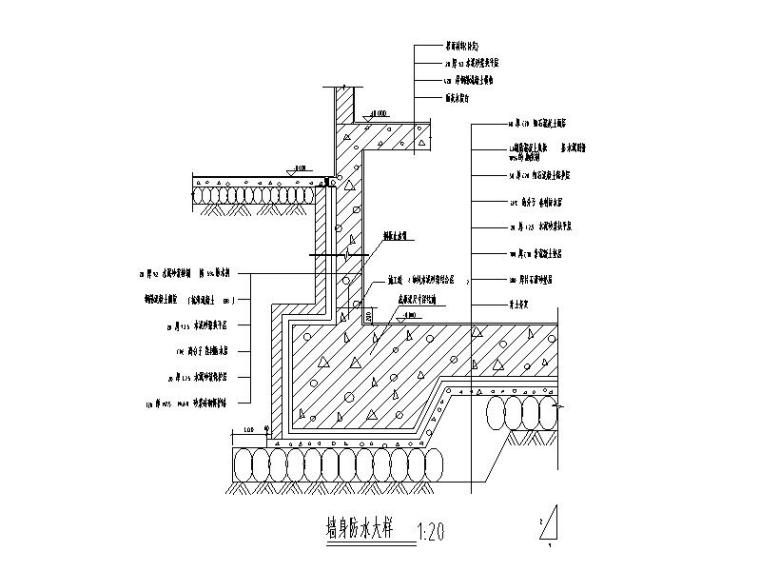 挡墙防水节点大样资料下载-地下防水及其他防水大样