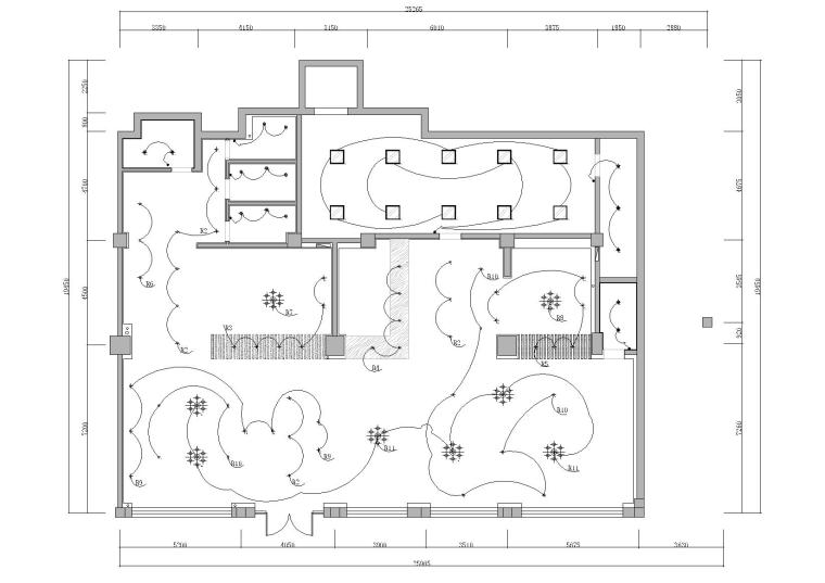 [辽宁]辽阳托斯卡纳音乐酒吧施工图+效果图-开关布置图