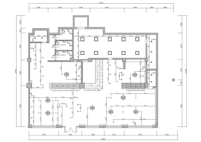 [辽宁]辽阳托斯卡纳音乐酒吧施工图+效果图-灯具定位图