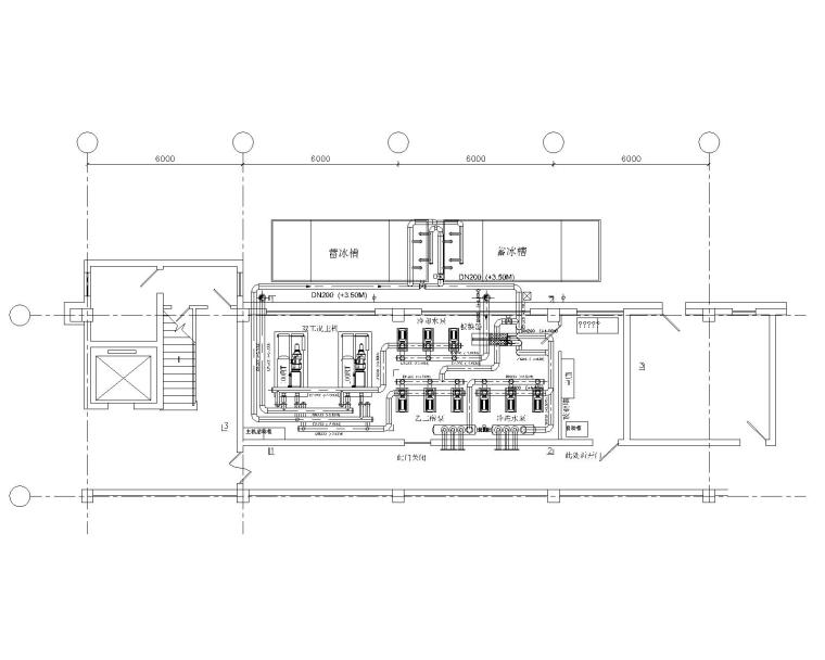 定压补水膨胀机组资料下载-冰蓄冷空调机房工程设计施工图