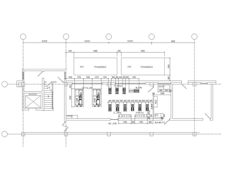 冰蓄冷空调机房工程设计施工图-平面设备布置图
