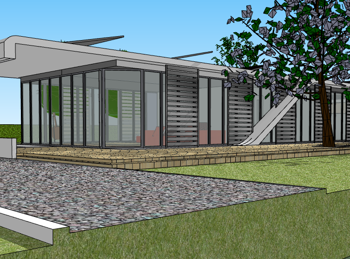 集装箱住宅CAD图资料下载-集装箱住宅绿色建筑模型设计