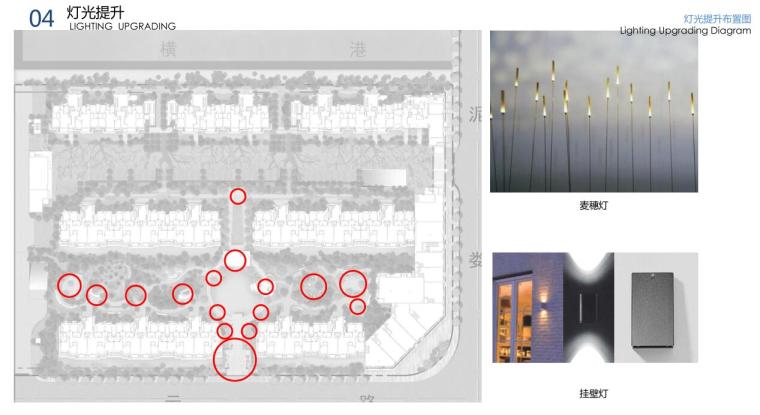 [浙江]欧陆风格高档居住区景观深化方案-灯光提升布置图