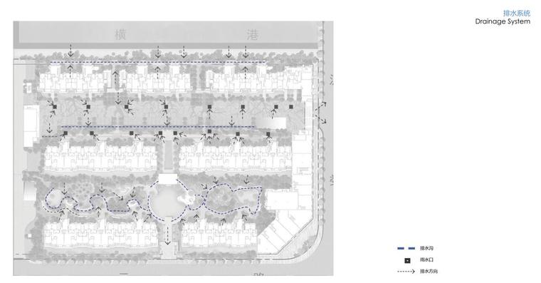 [浙江]欧陆风格高档居住区景观深化方案-排水系统