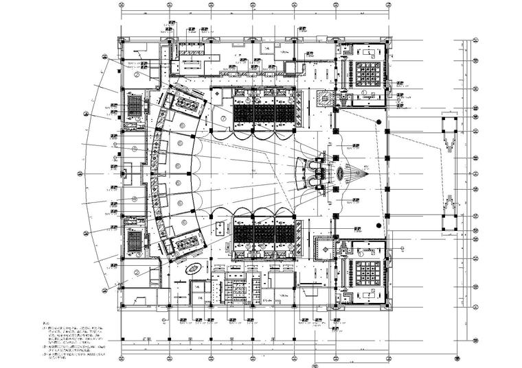 [北京]帝京国际酒店夜总会施工图+效果图-首层天花图