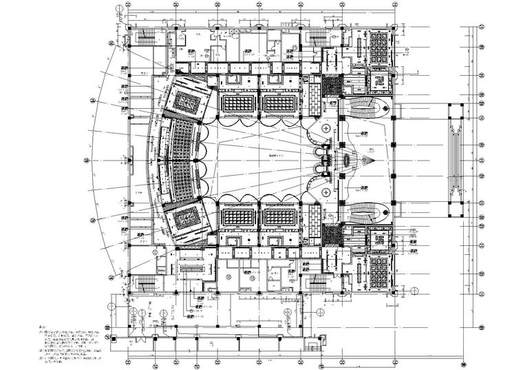 [北京]帝京国际酒店夜总会施工图+效果图-二层天花图