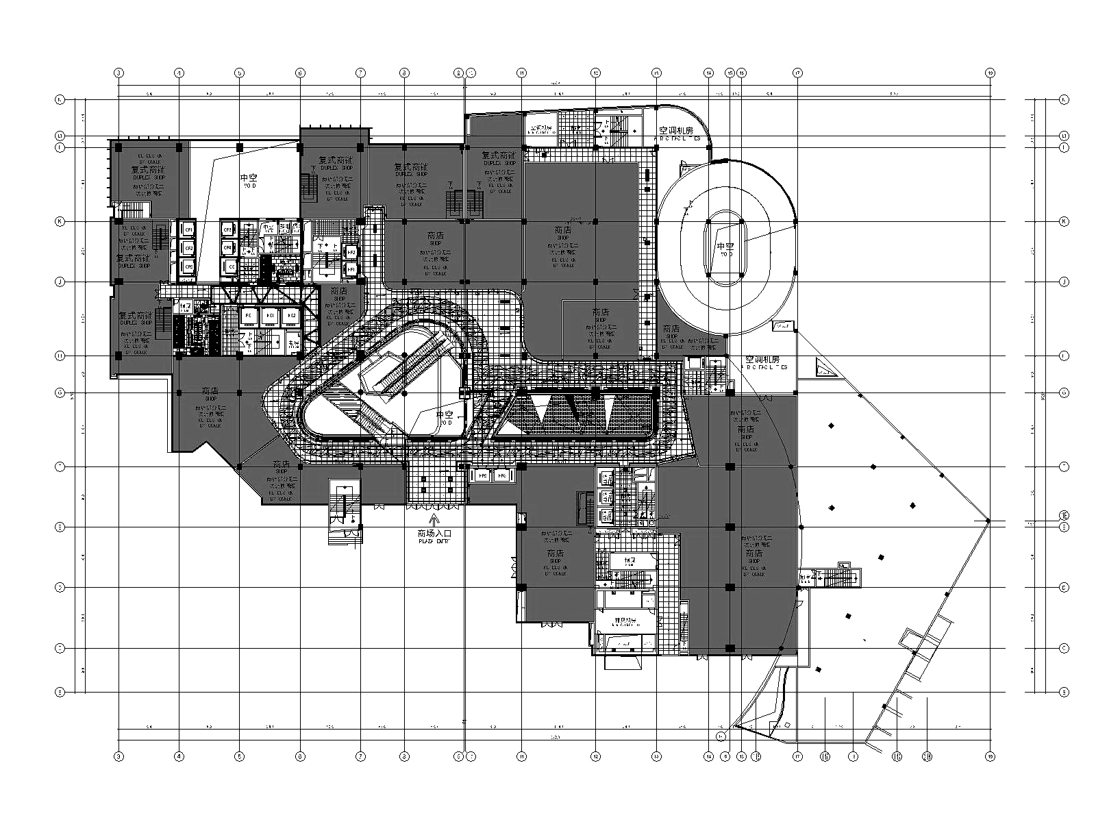 [重庆]凯悦商场CAD施工蓝图文件+效果图-商业空间装修-筑龙室内设计论坛