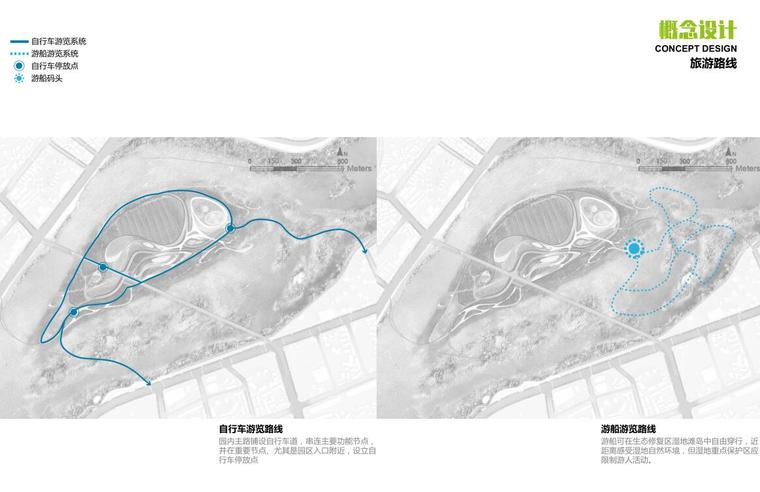 [浙江]现代风格湿地公园景观设计-旅游路线一