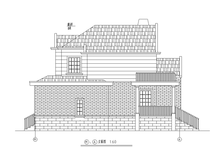 现代独栋别墅CAD资料下载-现代风格多层独栋别墅建筑施工设计
