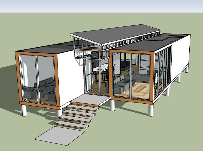 集装箱房屋建筑模型设计