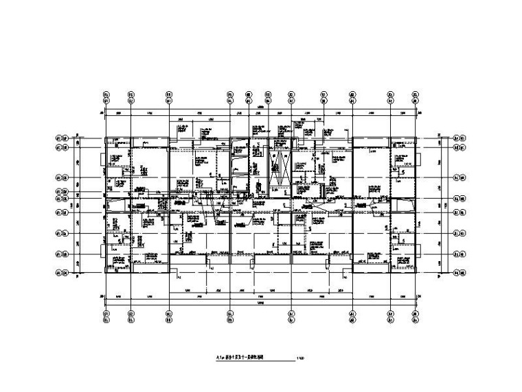 32层剪力墙宿舍楼结构施工图(预应力管桩)-A1宿舍梁配筋图