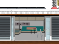 太阳能板集装箱房屋建筑模型设计