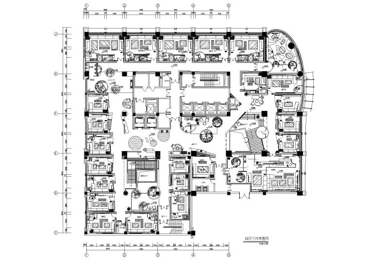 [河北]石家庄中宏KTV装饰项目施工图+效果图-平面布置图