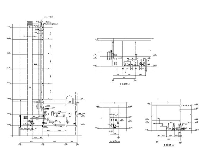 西安高新NEWORLD商业综合体塔楼暖通施工图-锅炉房剖面图
