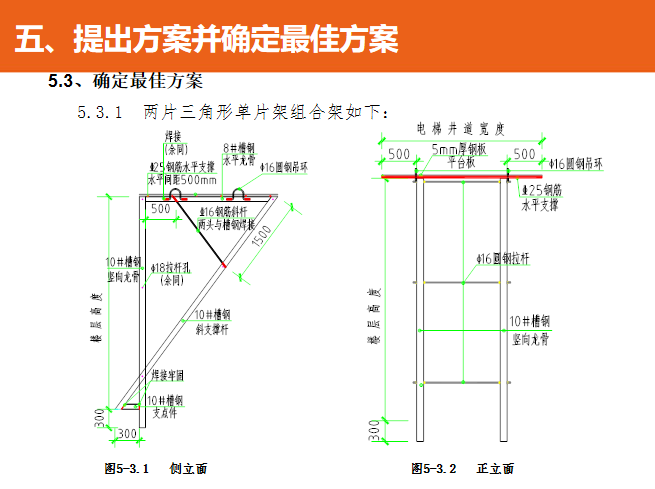 超高层电梯井道内工具式安全操作平台的研发-71确定最佳方案