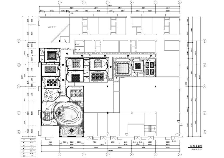 [河南]郑州浅渡娱乐会所装饰施工图+效果图-开关布置图