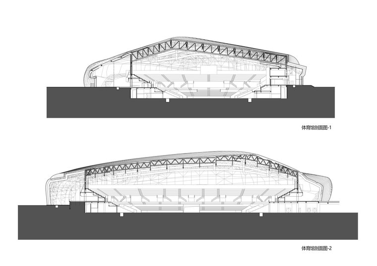 大同体育中心-09-体育馆剖面