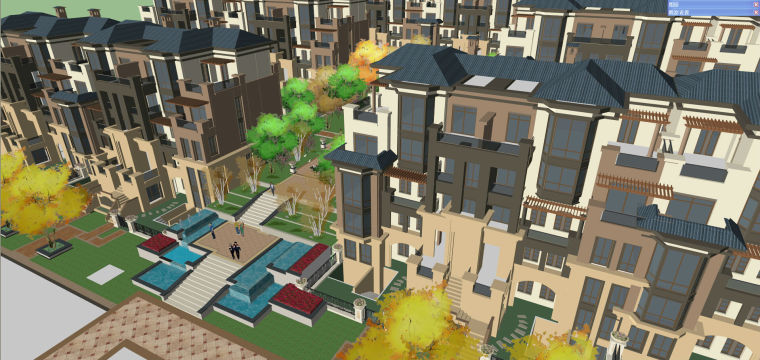 城市花园城市设计案例资料下载-现代风格城市花园建筑模型设计