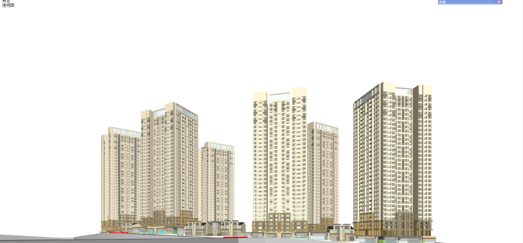 欧陆风格金色悦城建筑模型设计-知名地产金色悦城 (5)