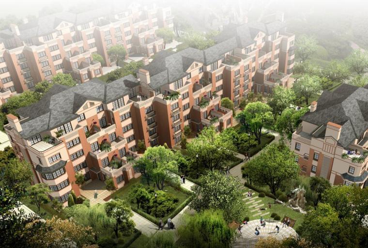 Artdeco风格居住区资料下载-[上海]欧式风格居住区概念规划文本