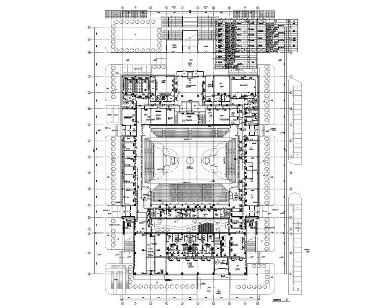 建筑地暖施工图下载资料下载-天津师范大学体育馆暖通设计施工图