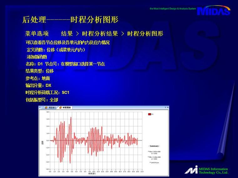 MIDAS/Gen 弹性时程分析-时程分析图形