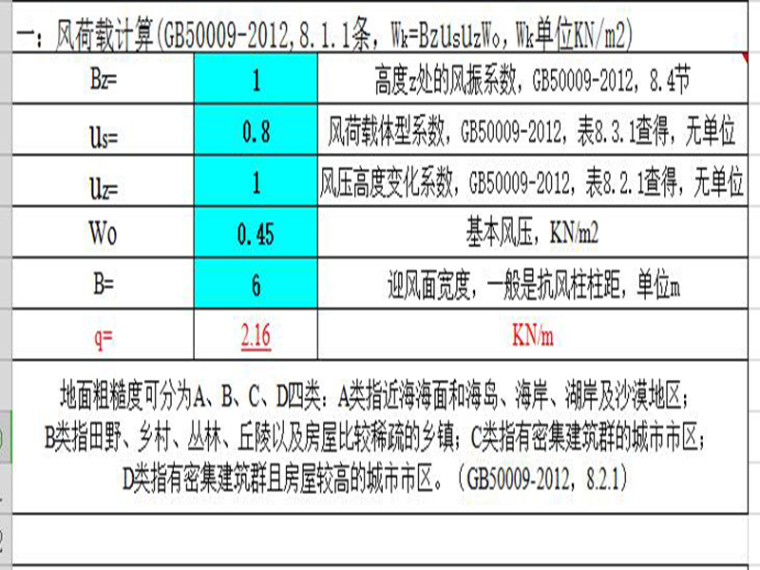 混凝土抗风柱计算案例资料下载-排架结构混凝土抗风柱计算表格