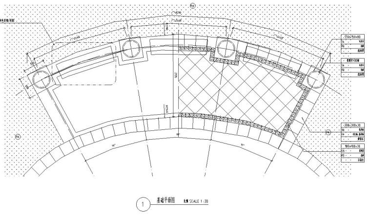 cad图廊架景观资料下载-景观细部施工图|廊架一详图设计