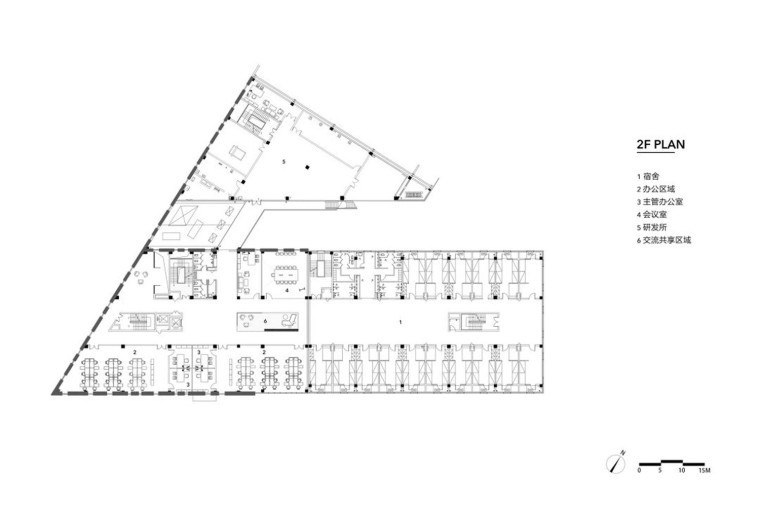 浙江工厂建筑-52-综合楼二层平面_©gad_·_line__studio