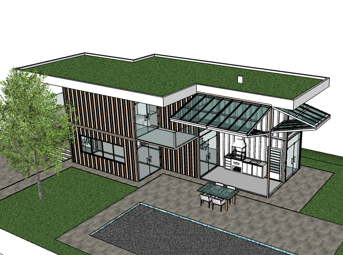 2层集装箱建筑cad资料下载-二层集装箱住宅建筑模型设计