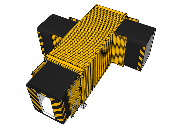 小型集装箱居住建筑模型设计-小型集装箱SU模型4