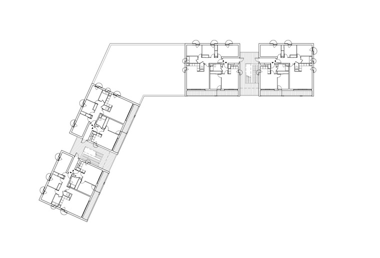 法国Passy 25集体住房和商业建筑-First_Floor_Plan_500°