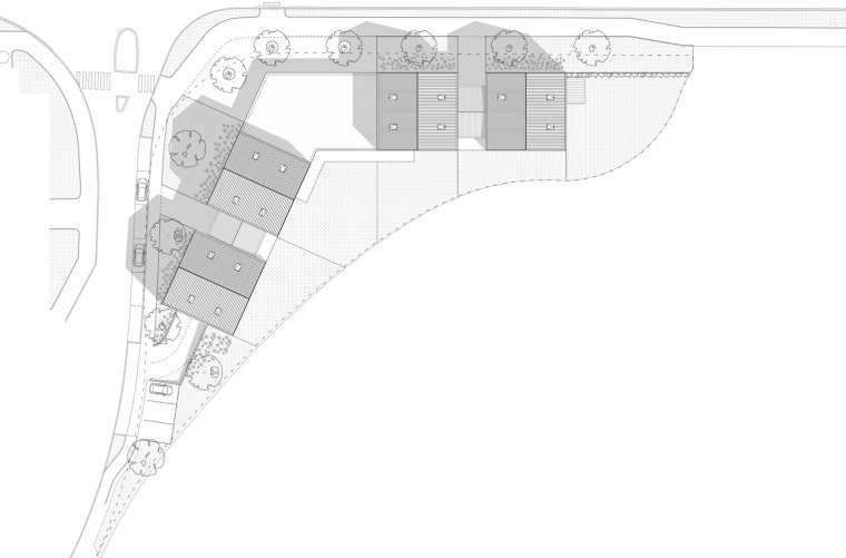 法国Passy 25集体住房和商业建筑-Site_Plan_500°