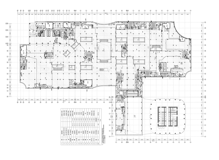 浙江大型商业及办公楼项目电气施工图-照明平面图