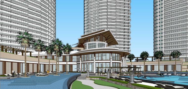 现代风格高层住宅会所模型设计-亲水湾 现代风格高层 会所模型 (3)