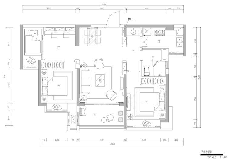 施工图加3d源文件资料下载-[深圳]东部现代花园36#样板间施工图+3d文件