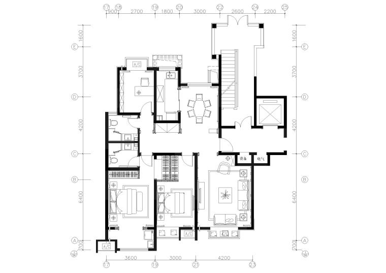 样板间130平资料下载-[山东]星河上城130样板间施工图+实景拍摄