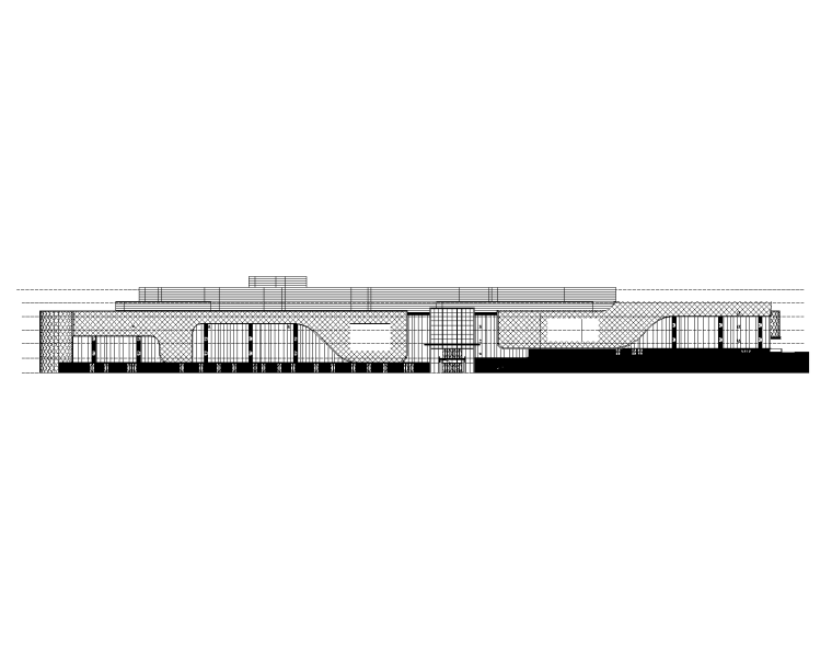 [益阳]知名商业广场建筑结构施工图（2015）-建筑立面图