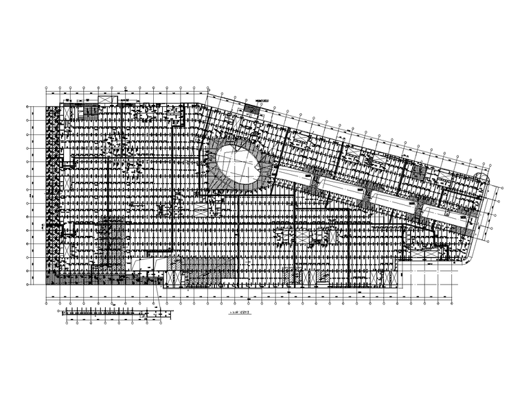 [益阳]知名商业广场建筑结构施工图（2015）-5.350标高板配筋图