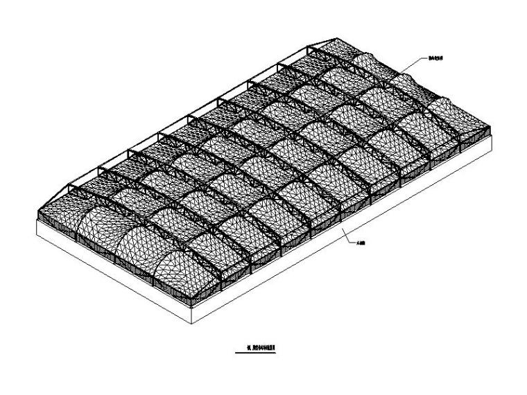 反吊膜结构图纸资料下载-骨架支撑式钢膜结构施工图（鼓风曝汽池）