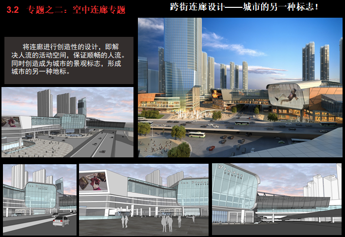 [汉阳]城市综合体规划方案汇报（图文并茂）-跨街连廊设计