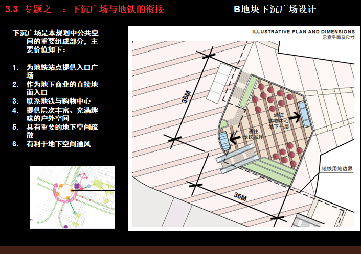 [汉阳]城市综合体规划方案汇报（图文并茂）-B地块下沉广场设计