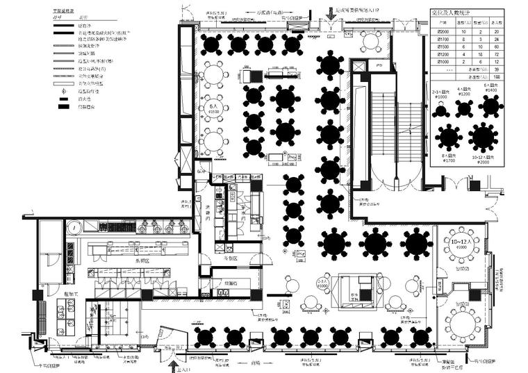 [上海]大龍發记·港式海鲜饭店全套施工资料-家具布置图