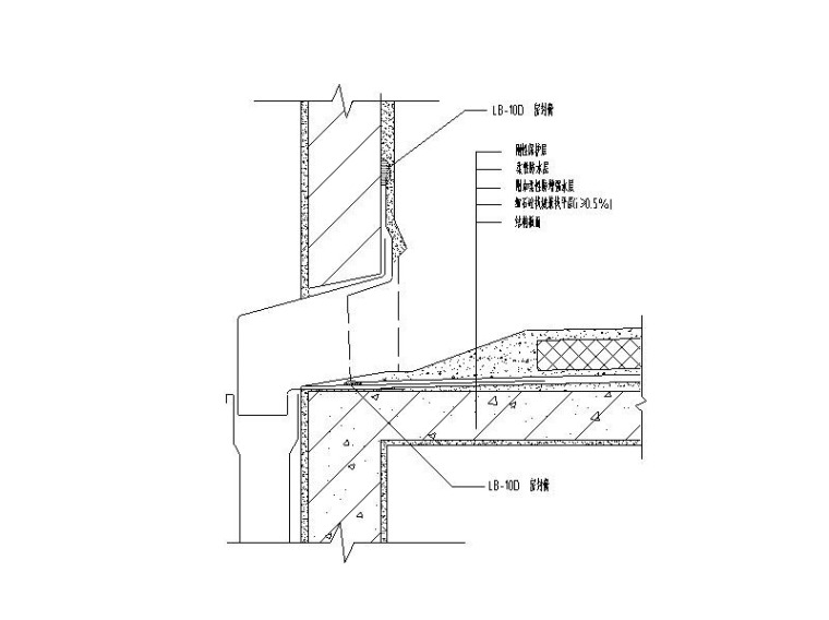 现浇混凝土施工交底资料下载-现浇混凝土屋面落水口施工节点详图