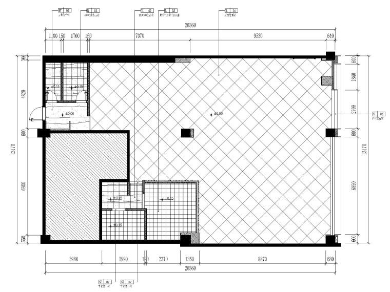 [福建]碳悦碳烤吧餐厅施工图+效果图-碳悦碳烤吧餐厅地坪布置图