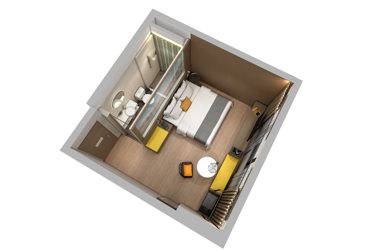 春熙路网易云音乐亚朵轻居酒店高清效果图