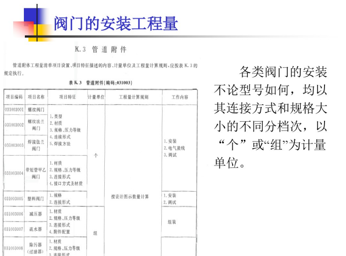 给排水工程施工图的工程量计算详解-阀门工程量计算